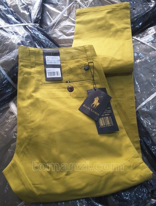 20240707_004111 stretch chinos polo ralph yellow 1555-10#