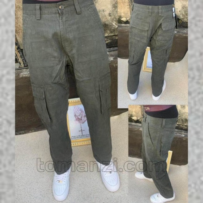 COMBAT CARGO PANT CHINOS THICK MATERIAL ARMY GREEN 17# – TOMANZI