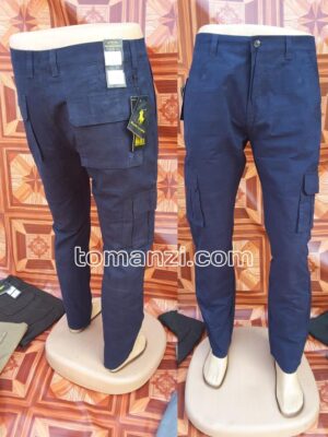 COMBAT CARGO PANT CHINOS THICK MATERIAL NAVY BLUE 63#