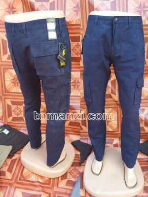 COMBAT CARGO PANT CHINOS THICK MATERIAL NAVY BLUE 63#