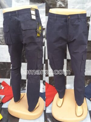 COMBAT CARGO PANT CHINOS THICK MATERIAL NAVY BLUE 63#