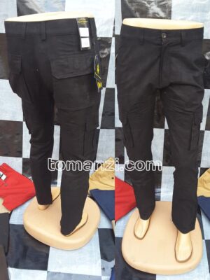 COMBAT CARGO PANT CHINOS THICK MATERIAL CHARCOAL BLACK 7#